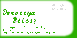 dorottya milesz business card
